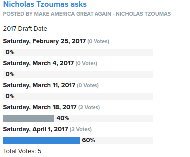 2017 Draft Date Vote